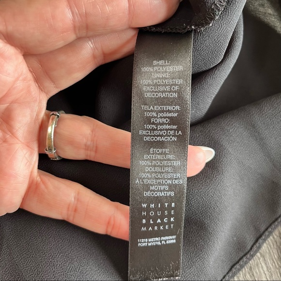 NWOT! White House Black Market Embroidered Cold-Shoulder Blouse Size XS - Picture 8 of 9